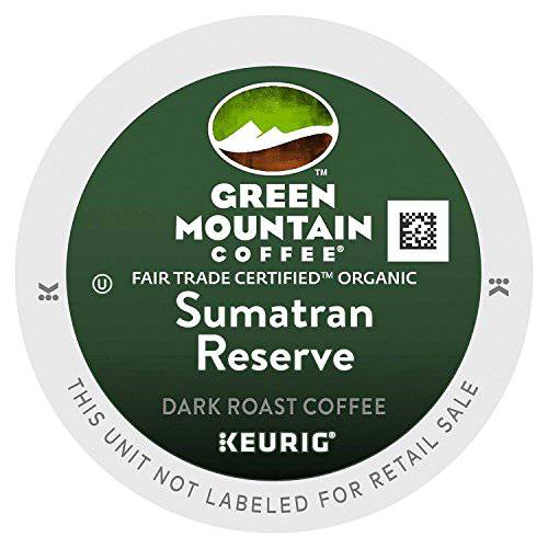Green Mountain Fair Trade Organic Sumatran Reserve Dark Roast 4 Boxes of 24 K-Cups