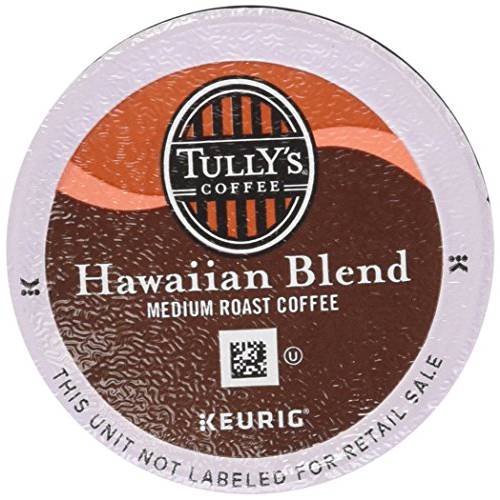 Keurig, Tully’s Hawaiian Blend, Medium Roast Coffee Extra Bold 24 K-Cup Single Serve Packs