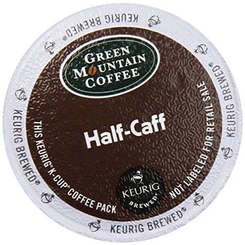 Green Mountain Coffee, Half-Caff, Single-Serve Keurig K-Cup Pods, Medium Roast Coffee, 48 Count (2 Boxes of 24 Pods)