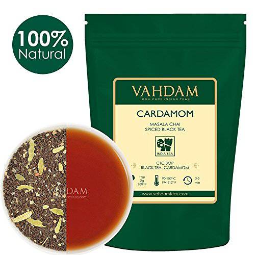 VAHDAM, Cardamom Chai Tea Loose Leaf (100 Cups) ​| 100% NATURAL CARDAMOM | India’s Traditional Cardamom Tea | Spiced Chai Tea | Brew Hot Tea, Iced Tea or Chai Latte | Masala Chai Tea | 7oz