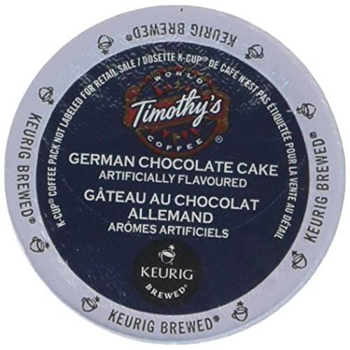 Timothy’s German Chocolate Cake Flavored Coffee 1 Box of 24 K-Cups