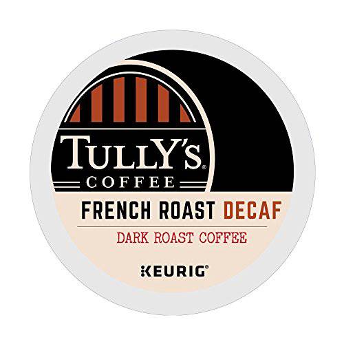 Tully’s Coffee French Roast DECAF, 24 Count (Pack of 4)