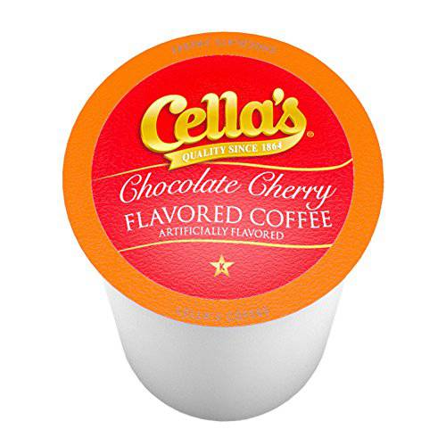 Cella’s Chocolate Cherry Flavored Coffee, Compatible With 2.0 Keurig K Cup Brewers, 40 Count (Pack of 1)