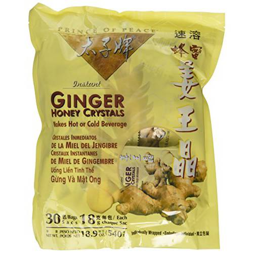 Prince of Peace® Instant Ginger Honey Crystals (Pack of 3 x 30ct)