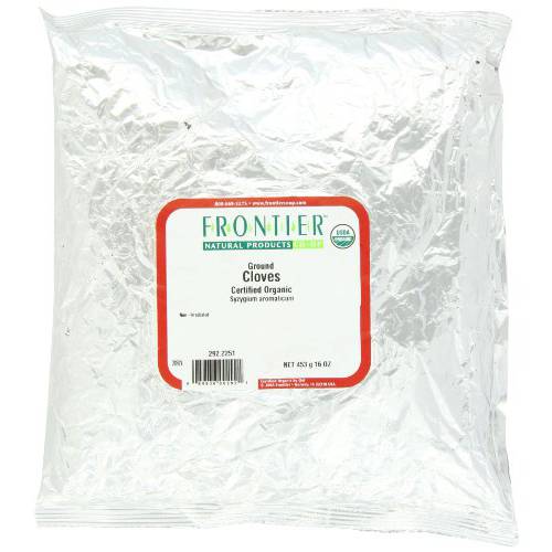 Frontier Ground Cloves Certified Organic, 16 Ounce Bag