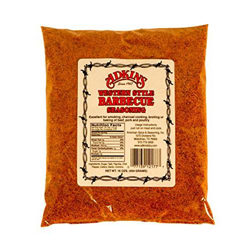 Adkins Western Style Barbecue BBQ Seasoning 16 OZ All Natural