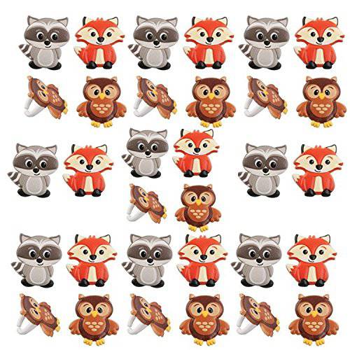 Woodland Animal Friends Cupcake Rings by Bakery Supplies (24-Pack)