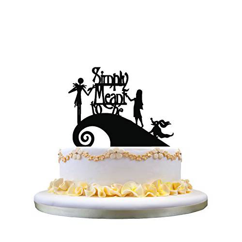 Jack and Sally Simply Meant To Be Wedding Cake Topper,Jack and Sally cake topper