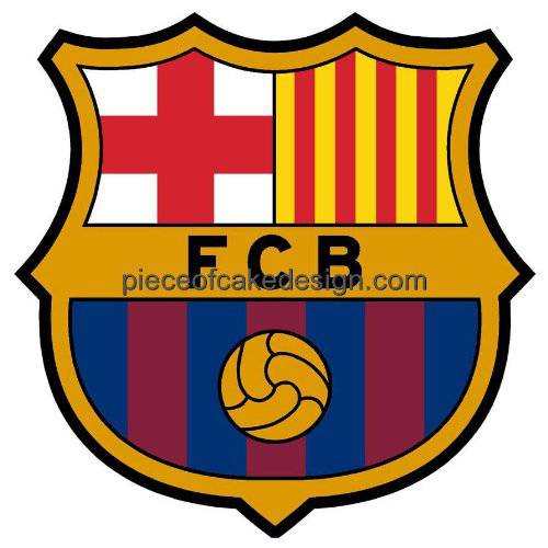1/4 Sheet ~ FC Barcelona Logo Birthday ~ Edible Cake/Cupcake Topper