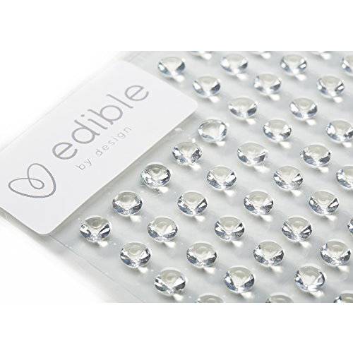 Edible By Design Clear Gel Diamonds, 5mm x 100