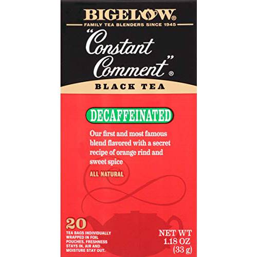 Bigelow Decaffeinated Constant Comment Black Tea, 20 Count (Pack of 6), 120 Total Tea Bags