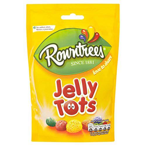 Original Rowntrees Jelly Tots Sweets Bag Pouch Imported From The UK England-Rowntrees Jelly Tots, 150 g