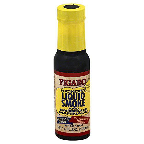Figaro Hickory Liquid Smoke and Barbecue Marinade, 4 Fluid Ounce Bottle