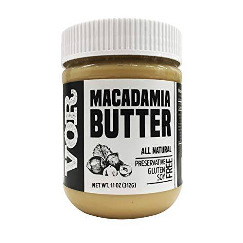 Vör Pure Macadamia Nut Butter Spread (11oz) | Only One Ingredient | Vegan, Paleo, Keto, Whole 30 (11oz Jar)