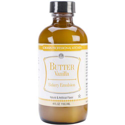 Lorann Oils Bakery Emulsions Natural & Artificial Flavor 4oz-Butter Vanilla -0806-0742