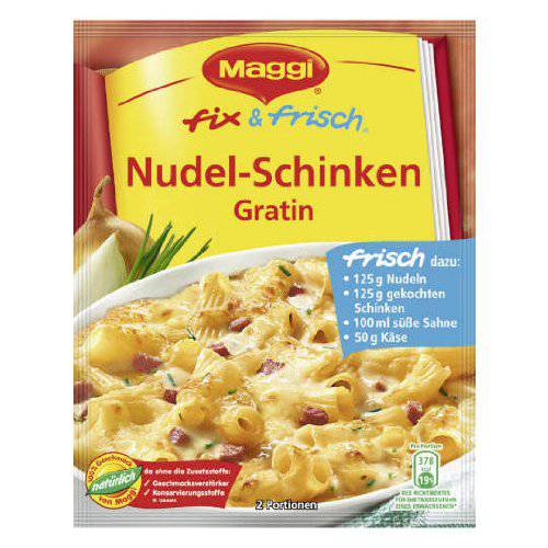 MAGGI fix & fresh ham and noodles gratin (Nudel-Schinken Gratin) (Pack of 4)