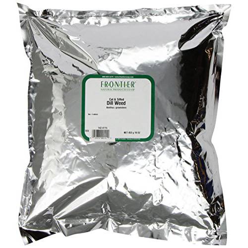 Frontier Co-op Dill Weed, Cut & Sifted, Kosher, Non-irradiated | 1 lb. Bulk Bag | Anethum graveolens L.
