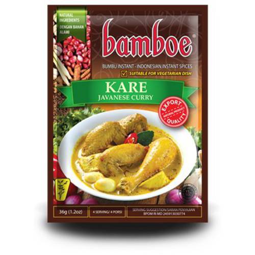 Bamboe Bumbu Instant Kare - Javanese Curry , 36 Gram (Pack of 6)