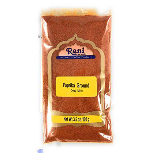 Rani Paprika (Deggi Mirch) Spice Powder, Ground 3.5oz (100g) ~ All Natural, Salt-Free | Vegan | No Colors | Gluten Friendly | NON-GMO | Indian Origin