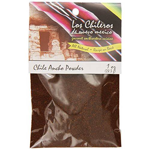 Los Chileros Chile Ancho, Powder, 1 Ounce (Pack of 12)