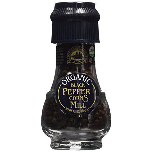 Drogheria & Alimentari All Natural Spice Grinder Black Peppercorns, 1.58 Ounce Jars (Pack of 3)
