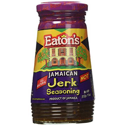 Eaton’s Jamaican Jerk Seasoning - Easy to Use, Spicy Caribbean Jerk Seasoning for Meat, Seafood, and Vegetables, BBQ Rub, Grilled Chicken Seasoning, Jerk Sauce Marinade with Jerk Cooking Recipe eBook