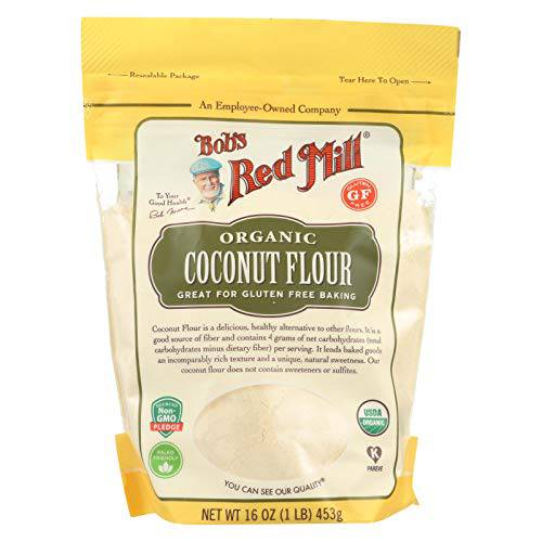 Bob’s Red Mill Organic Coconut Flour, 16-ounce (Pack of 4)