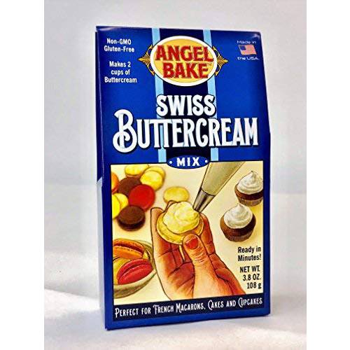 Angel Bake Swiss Buttercream & Frosting Mix. Makes 5 cups of buttercream. Gluten and Dairy Free.