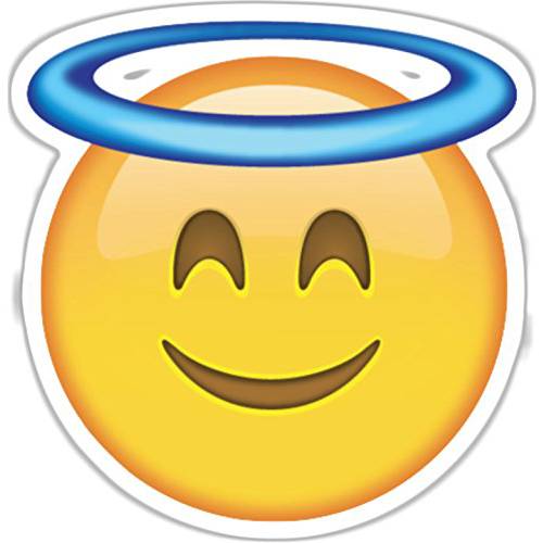 Emoji Edible Icing Images 7.5 inch round (Angel)
