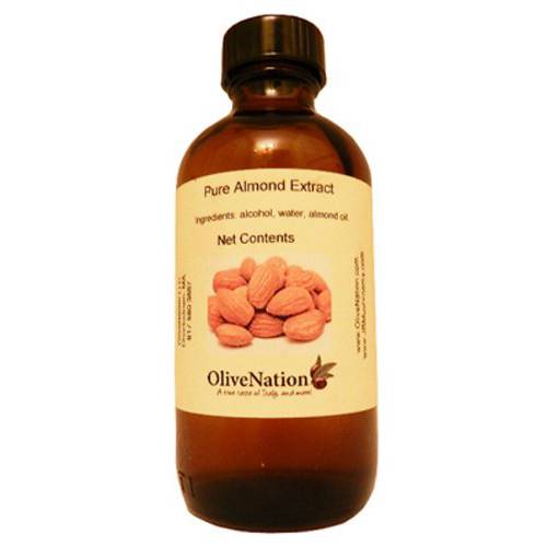 OliveNation Almond Extract from Natural Oil of Bitter Almond, Non-GMO, Kosher, Gluten Free, Vegan - 4 ounces