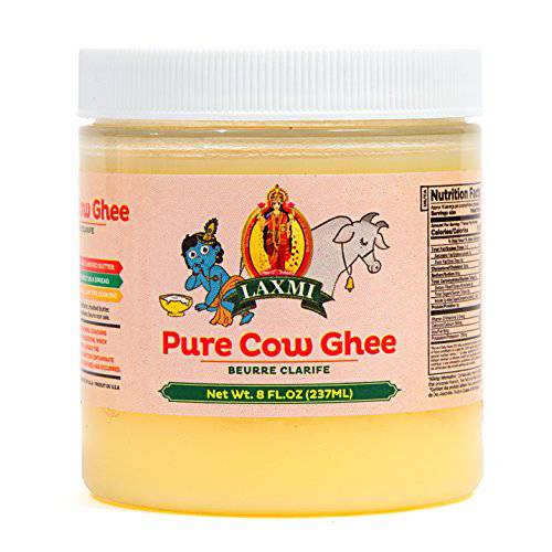 Laxmi Natural Traditional Indian Style Pure Cow Ghee - 8oz