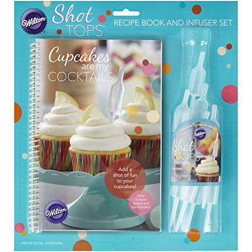Wilton Shot Tops Cupcake Recipe Book and Infuser Set