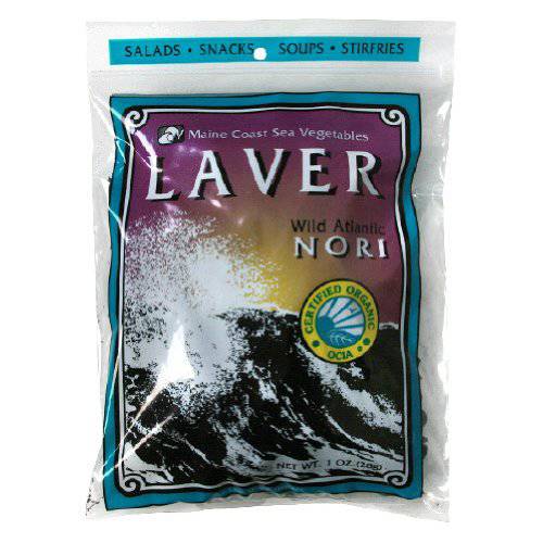 Laver Whole Leaf 1 oz Bag - Wild Atlantic Nori - Organic