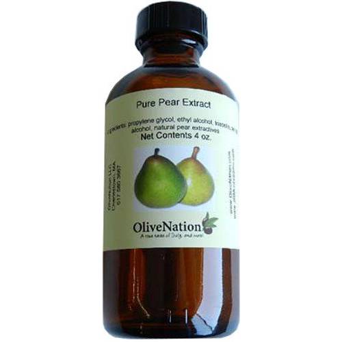 OliveNation Pure Pear Extract - 4 ounces - Gluten-free, Sugar-free - Premium Quality Flavoring Extract for Baking