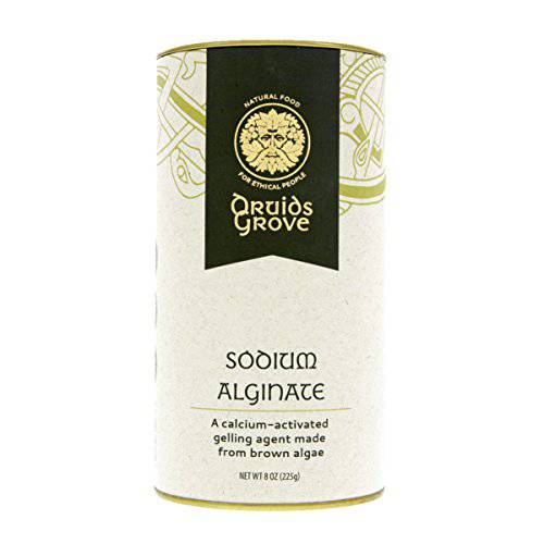 Druids Grove Refined Sodium Alginate ☮ Vegan ⊘ Non-GMO ❤ Gluten-Free ✡ OU Kosher Certified - 8 oz.