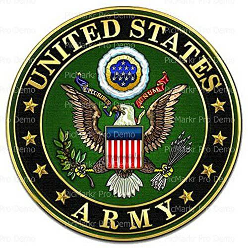 1/4 Sheet Cake - United States Army Logo Birthday - Edible Cake or Cupcake Topper