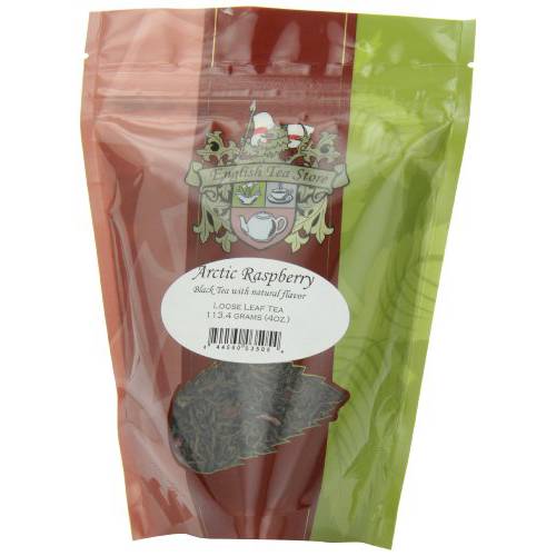English Tea Store Loose Leaf, Arctic Raspberry Naturally flavored Black Tea Pouches - 4oz, 4 Ounce