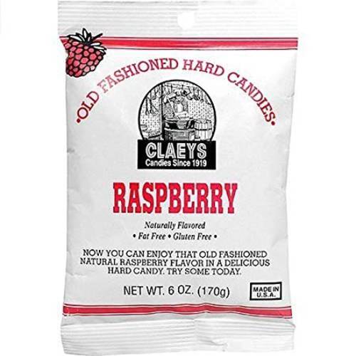 Claey’s Raspberry Old Fashioned Hard Candies 6 oz. (Pack of 2)