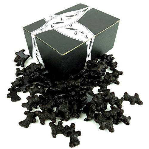 Cuckoo Luckoo All Natural Black Licorice Scottie Dogs, 2 lb Bag in a BlackTie Box