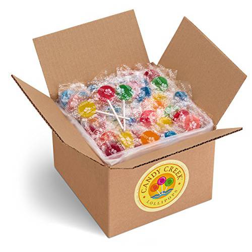 Candy Creek - Classic 10 Flavor Lollipop Variety: 9 Fruit Flavors + Root Beer (Bulk 5 lb. Carton)