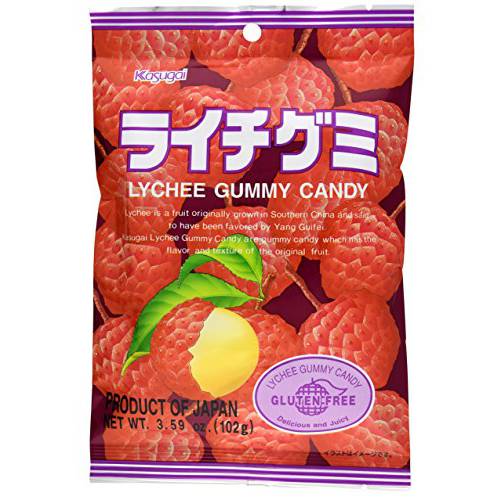 Kasugai Gummy Candy, Lychee, 3.59 Ounce