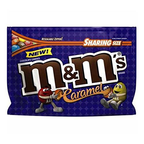M&M’s Caramel Chocolate Candy 9.6 oz Sharing Size. (Pack of 2)