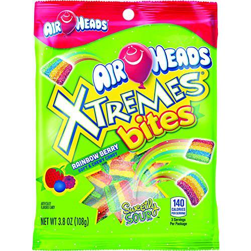 Airheads Xtremes Bites Rainbow Berry Peg Bag, 3.8 oz (00073390678371f)