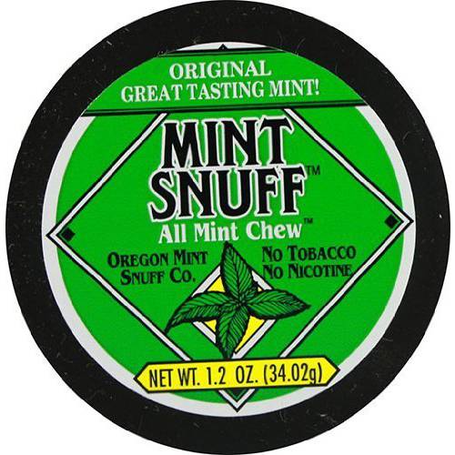 Oregon Mint Snuff Co. - Mint Snuff All Mint Chew - Original Mint Flavor 1.2oz Tin (5 Cans)