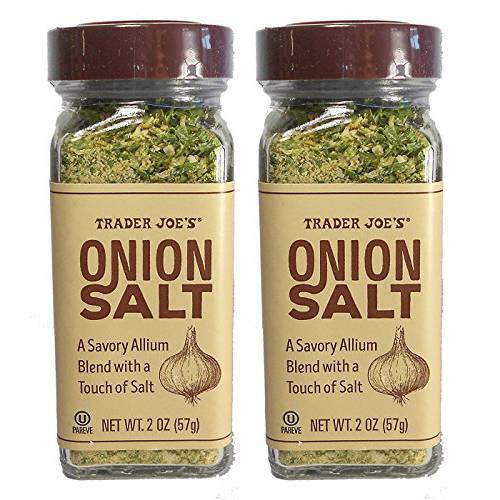 Trader Joe’s Onion Salt, A Savory Allium Blend with a Touch of Salt, 2 oz (57g) - 2-PACK