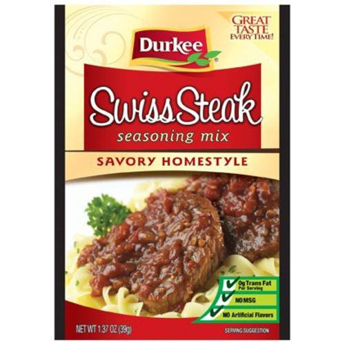 Durkee Swiss Steak Seasoning Mix, 1.37 Ounces, Pack of 6