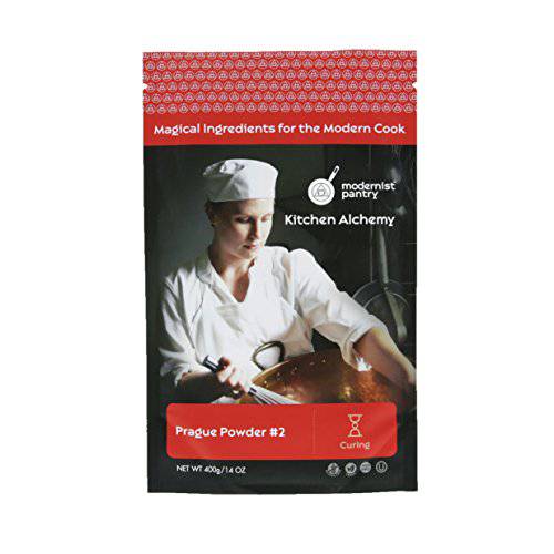 Pure Prague Powder 2 [aka Insta Cure 2, DQ Pink Curing Salt, Sel Rose] ⊘ Non-GMO ❤ Gluten-Free ✡ OU Kosher Certified - 400g/14oz
