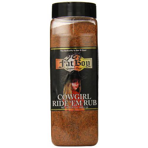 Fat Boy Natural BBQ Cowgirl Rub - Perfect for Beef, Pork, Chicken, Pulled Pork and Ribs - Clean Ingredients, Gluten Free, Keto Friendly and No MSG - 24 oz (680g)