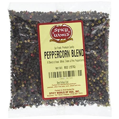 Spicy World Four Peppercorn Blend 8-Ounce (Rainbow Pepper)