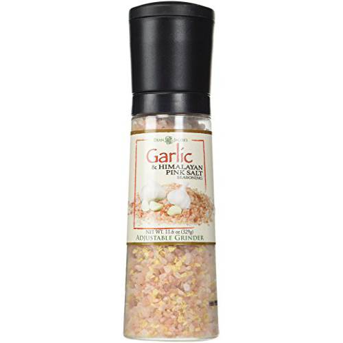 Dean Jacobs Jumbo Grinder, Roasted Garlic and Himalayan Pink Salt Seasoning, 11.6 Ounce
